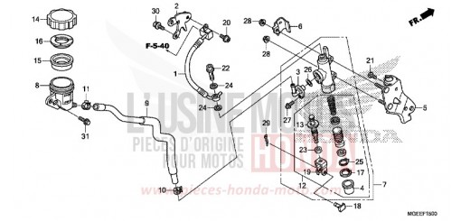 MAITRE-CYLINDRE FREIN AR. VFR1200FF de 2015